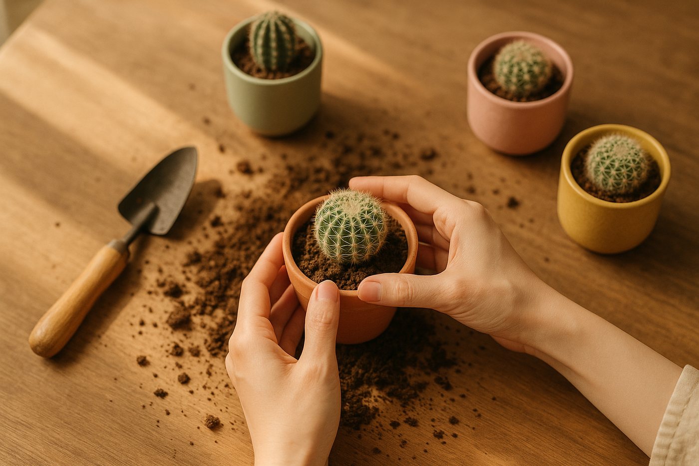 サボテンの植え替え